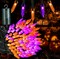 Orange Purple Halloween Lights,Battery Operated 33ft 100 LED Mini String Lights Waterproof Halloween Lights with 8 Modes & Timer Function for Halloween Decorations